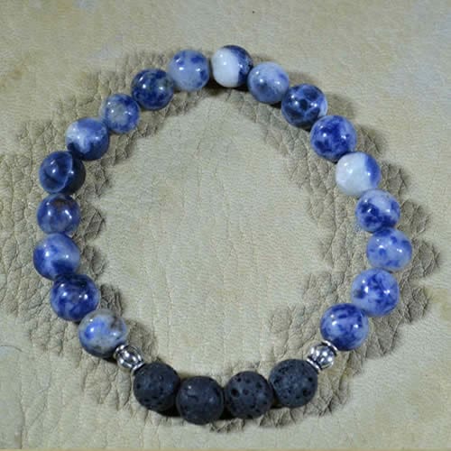 Amethyst Bracelet with Lava Beads Aromatherapy Bracelet - HealingNLove